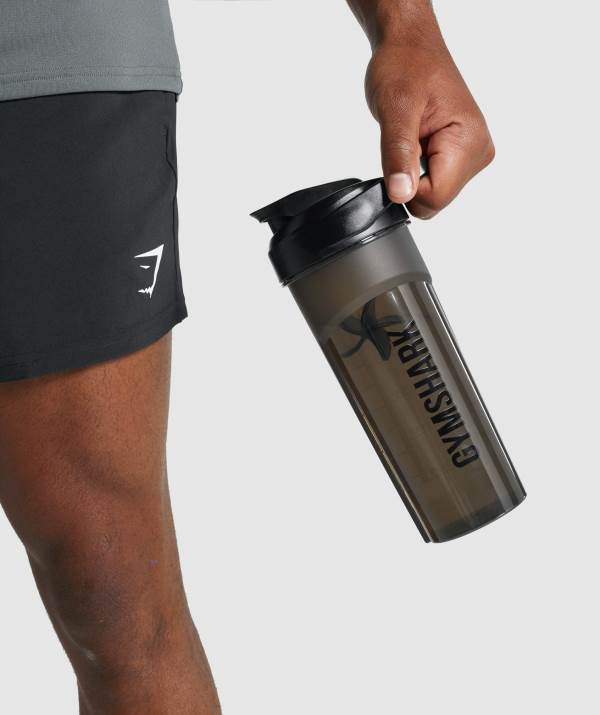 Panske Fľaša Na Vodu Gymshark 600ml Shaker Čierne | DH1936428